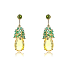 Show details for Copper or Brass Luxury Dangle Earrings Online Only