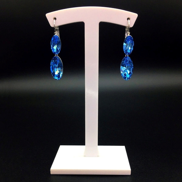 Picture of Great Value Blue Luxury Huggie Earrings with Full Guarantee