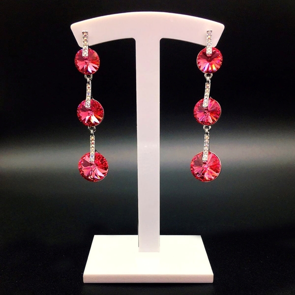 Picture of Luxury Red Dangle Earrings with Beautiful Craftmanship