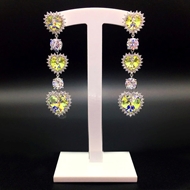 Show details for Hypoallergenic Platinum Plated Copper or Brass Dangle Earrings with Easy Return