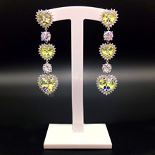 Show details for Hypoallergenic Platinum Plated Copper or Brass Dangle Earrings with Easy Return