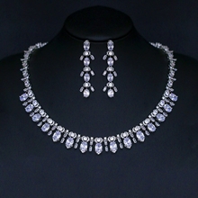 Show details for Charming White Platinum Plated 2 Piece Jewelry Set As a Gift