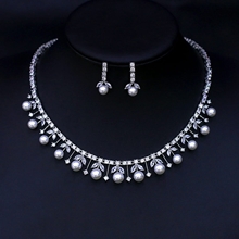 Show details for Eye-Catching White Cubic Zirconia 2 Piece Jewelry Set with Member Discount