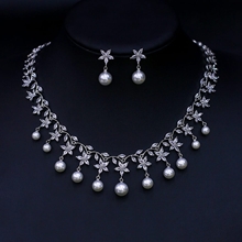 Show details for Attractive White Flowers & Plants 2 Piece Jewelry Set Best Price