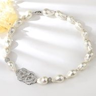 Show details for Classic Platinum Plated Pendant Necklace Shopping