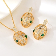 Show details for Top Cubic Zirconia Green 2 Piece Jewelry Set