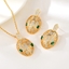 Show details for Top Cubic Zirconia Green 2 Piece Jewelry Set