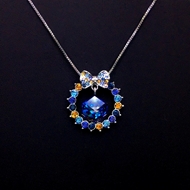 Show details for Party Copper or Brass Pendant Necklace of Original Design