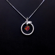 Show details for Fashion Platinum Plated Pendant Necklace at Unbeatable Price