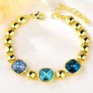 Picture of Low Price Gold Plated Colorful Fashion Bracelet from Trust-worthy Supplier