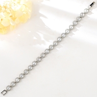 Show details for Copper or Brass Cubic Zirconia Fashion Bracelet with Unbeatable Quality