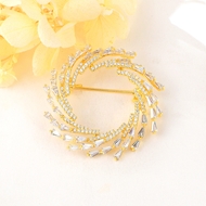 Show details for Irresistible White Copper or Brass Brooche in Exclusive Design