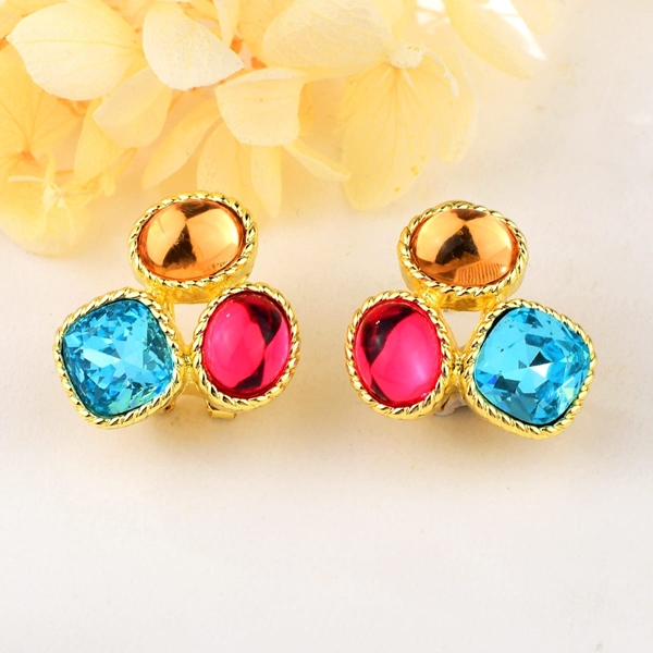 Picture of Eye-Catching Colorful Gold Plated Dangle Earrings with Member Discount