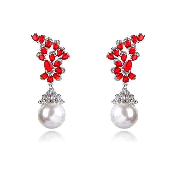 Picture of Impressive Red Delicate Dangle Earrings with Low MOQ