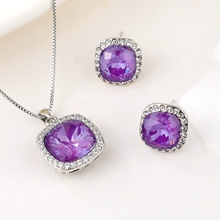 Show details for Fashion Platinum Plated 2 Piece Jewelry Set with Worldwide Shipping