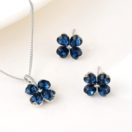 Show details for Fashionable Flowers & Plants Swarovski Element 2 Piece Jewelry Set