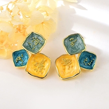 Show details for Origninal Flowers & Plants Gold Plated Dangle Earrings