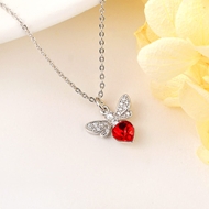 Show details for Nickel Free Platinum Plated Swarovski Element Pendant Necklace with No-Risk Refund