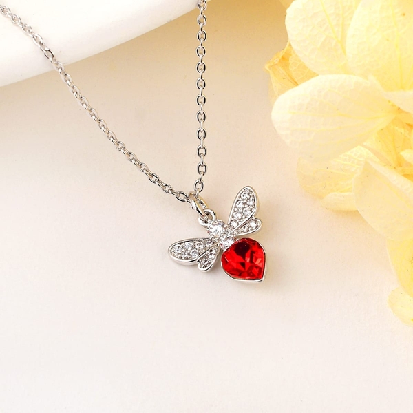 Picture of Nickel Free Platinum Plated Swarovski Element Pendant Necklace with No-Risk Refund