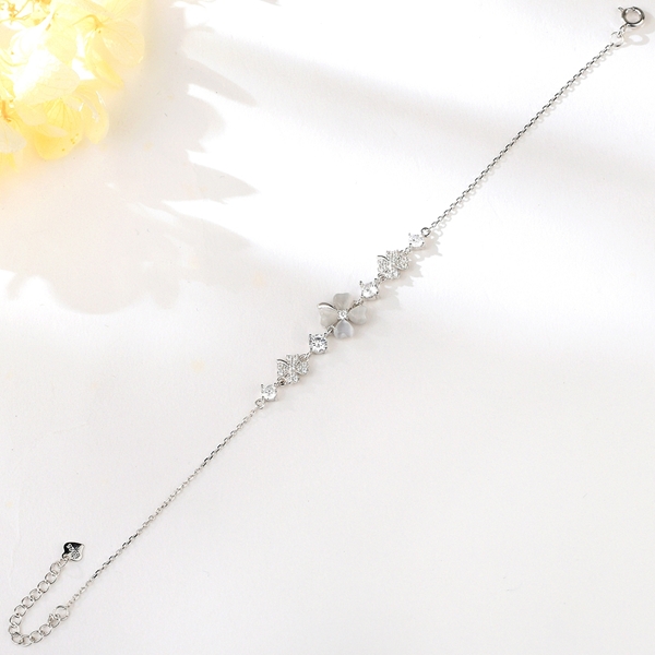 Picture of Inexpensive Platinum Plated White Fashion Bracelet from Reliable Manufacturer