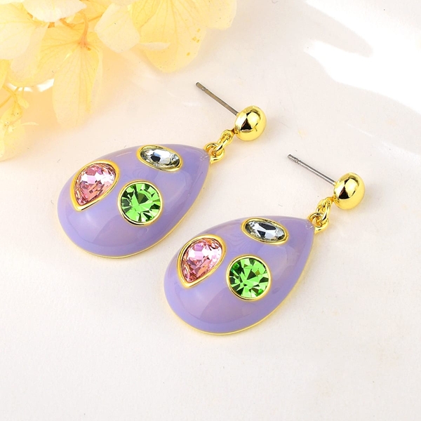 Picture of Most Popular Artificial Crystal Party Dangle Earrings