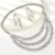 Picture of Good Quality Cubic Zirconia White 4 Piece Jewelry Set