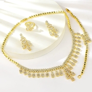Show details for Fancy Geometric Party 4 Piece Jewelry Set in Bulk