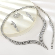 Show details for Great Value White Irregular 4 Piece Jewelry Set with Full Guarantee