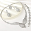 Show details for Eye-Catching White Platinum Plated 4 Piece Jewelry Set with Member Discount