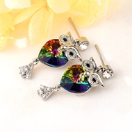 Show details for Buy Copper or Brass Owl Dangle Earrings with Wow Elements