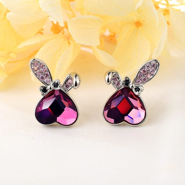 Picture of Distinctive Pink Fashion Dangle Earrings with Low MOQ