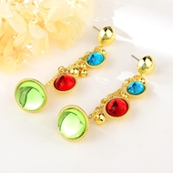 Picture of Irresistible Yellow Artificial Crystal Dangle Earrings For Your Occasions