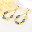 Show details for New Artificial Crystal Copper or Brass Dangle Earrings