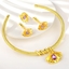 Show details for Brand New Purple Zinc Alloy 3 Piece Jewelry Set with Full Guarantee