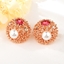 Show details for Filigree Medium Purple Stud Earrings