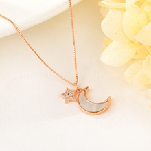 Show details for Buy Rose Gold Plated Moon Pendant Necklace with Wow Elements