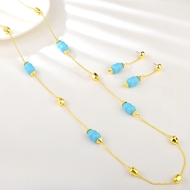 Picture of Charming Blue Geometric 2 Piece Jewelry Set As a Gift