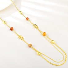 Show details for Classic Gold Plated Fashion Sweater Necklace in Exclusive Design