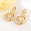 Show details for Pretty Cubic Zirconia Gold Plated Dangle Earrings
