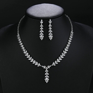 Picture of Copper or Brass Platinum Plated 2 Piece Jewelry Set at Great Low Price
