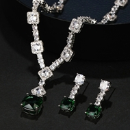 Picture of Trendy Platinum Plated Geometric 2 Piece Jewelry Set Online Only