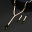 Show details for Great Value Green Cubic Zirconia 2 Piece Jewelry Set in Exclusive Design