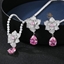 Show details for Luxury Pink 2 Piece Jewelry Set with Full Guarantee