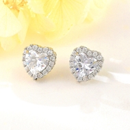 Show details for Ladies Cubic Zirconia Copper or Brass Dangle Earrings