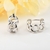 Picture of 925 Sterling Silver Platinum Plated Small Hoop Earrings at Super Low Price