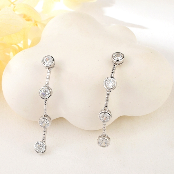 Picture of Fashionable Party Platinum Plated Dangle Earrings