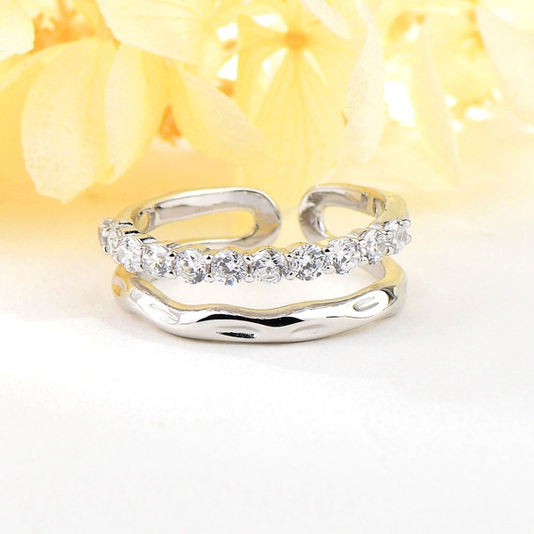 Picture of Most Popular Cubic Zirconia 925 Sterling Silver Fashion Ring
