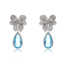Show details for Luxury Cubic Zirconia Dangle Earrings with Low MOQ