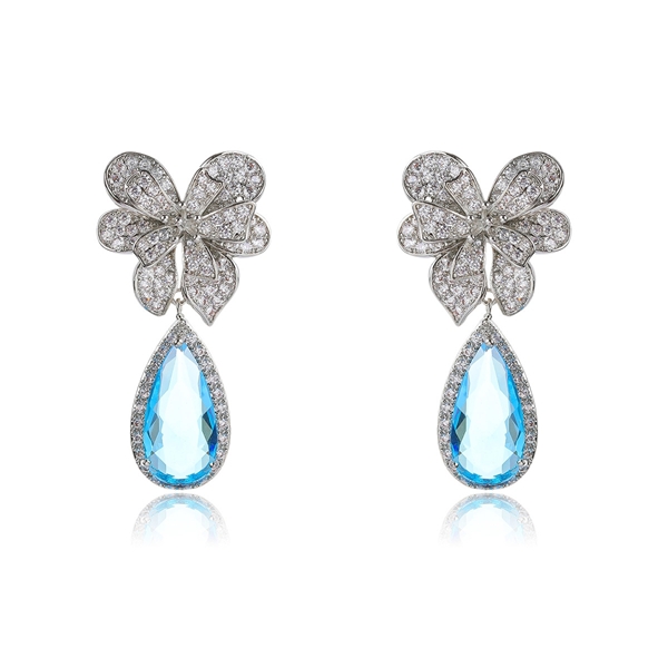 Picture of Luxury Cubic Zirconia Dangle Earrings with Low MOQ