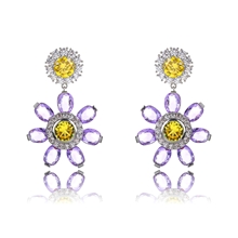 Show details for Need-Now Purple Cubic Zirconia Dangle Earrings from Editor Picks